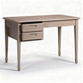 Light taupe writing desk with two drawers dimensions 120 x 60 x 75cm