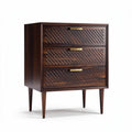 Wooden dresser with three drawers and diagonal pattern 80 x 40 x 90cm